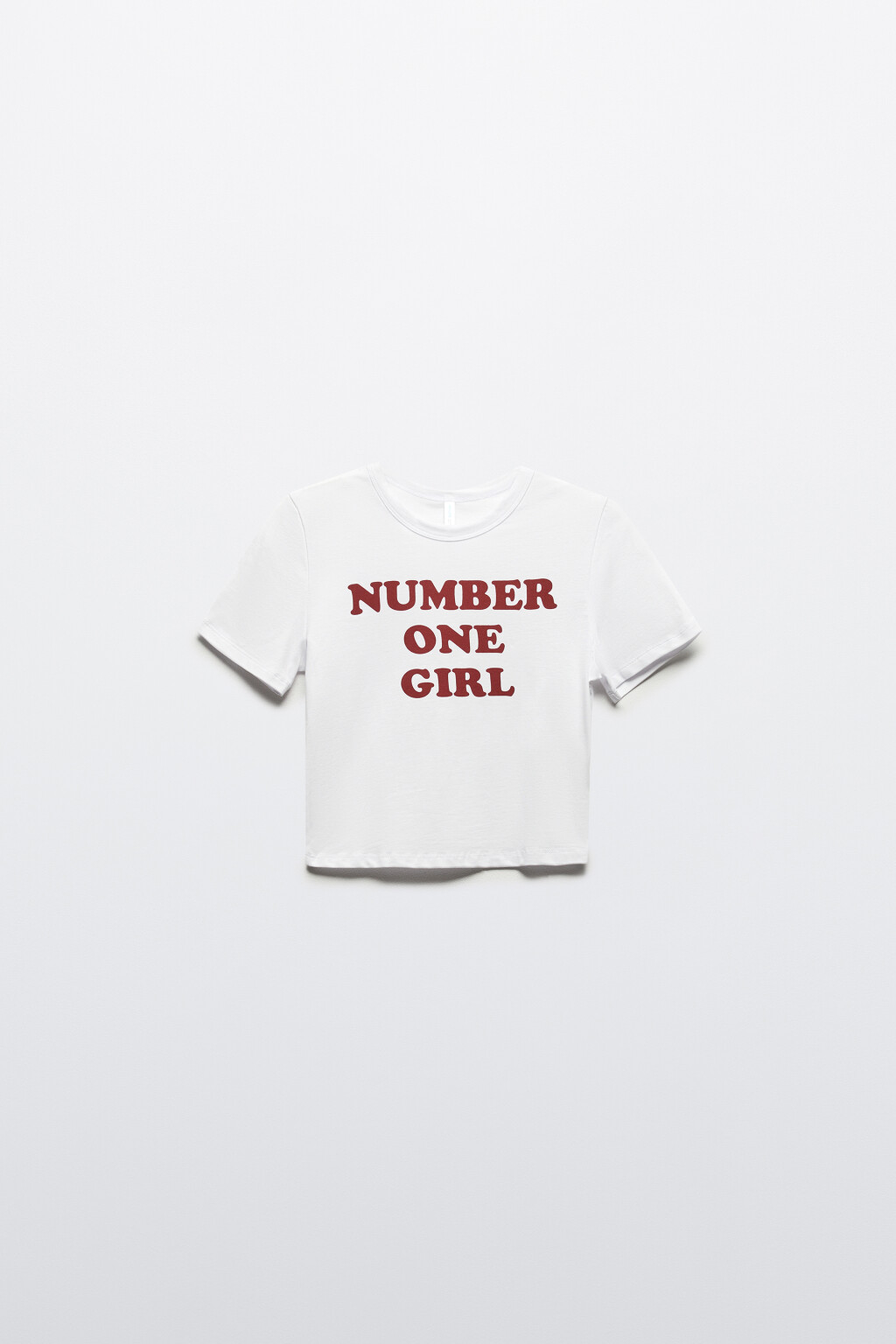 Футболка укороченная с принтом - цвет белый - 7