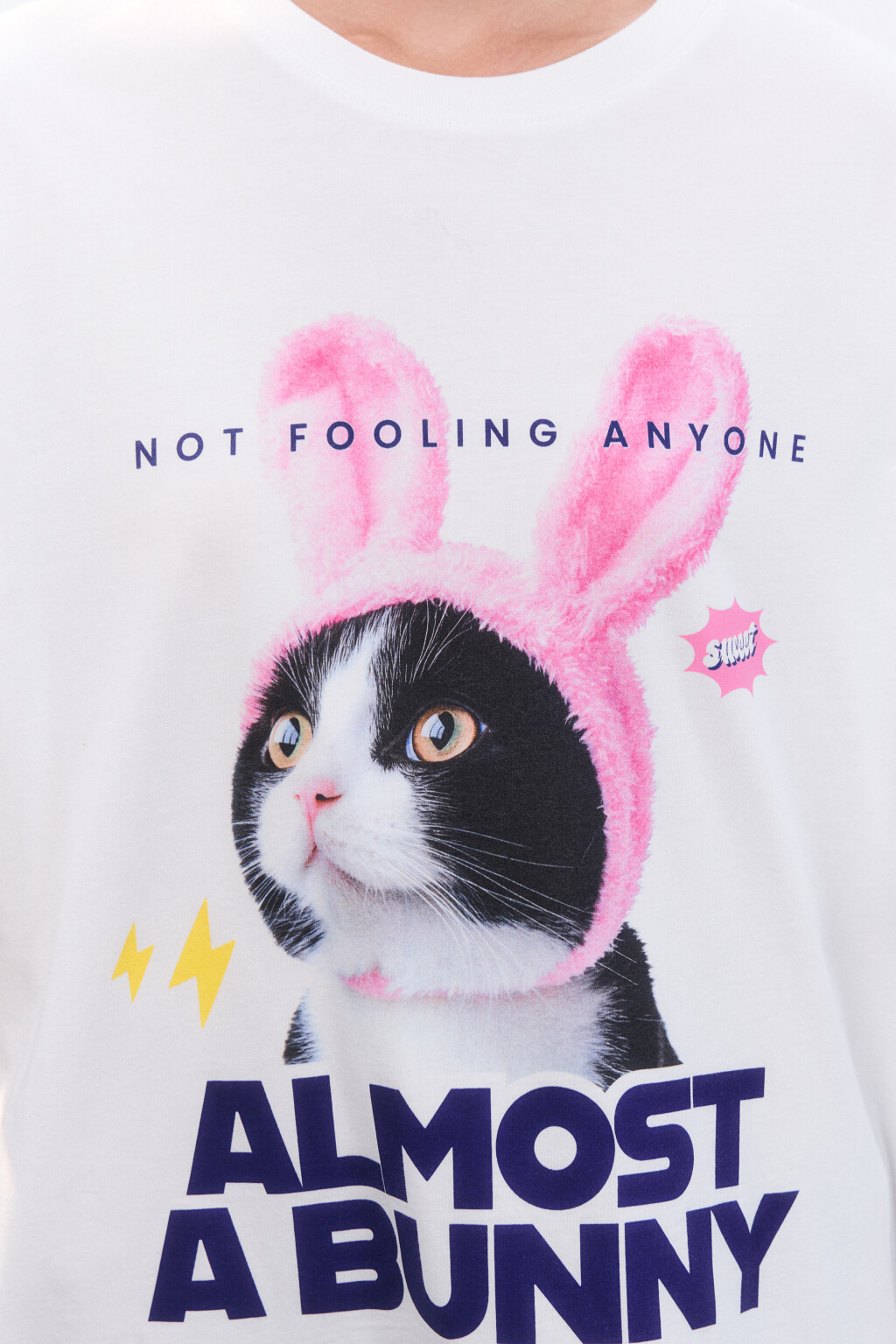 Футболка oversize с принтом - цвет белый - 5