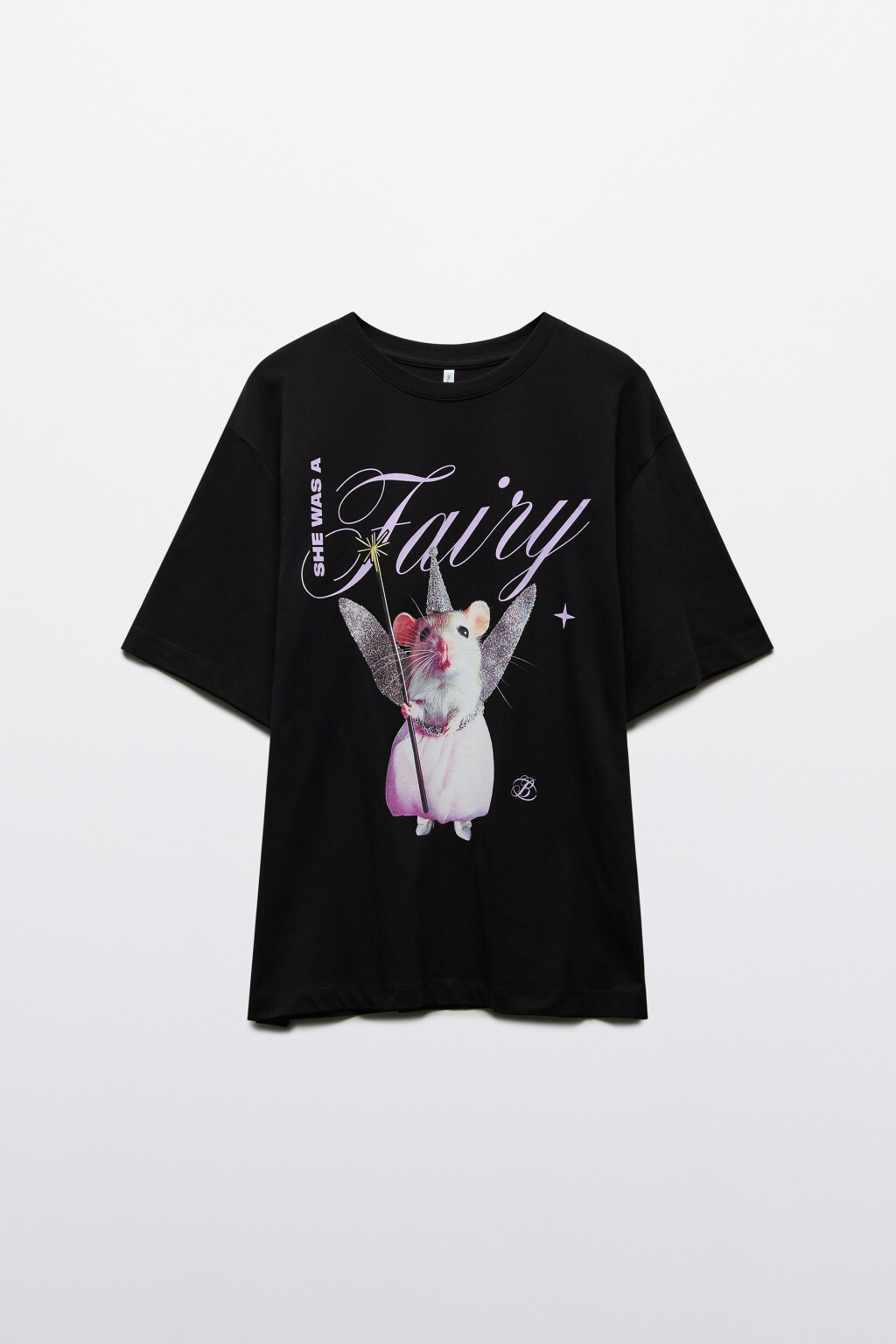 Футболка oversize с принтом - цвет черный - 7