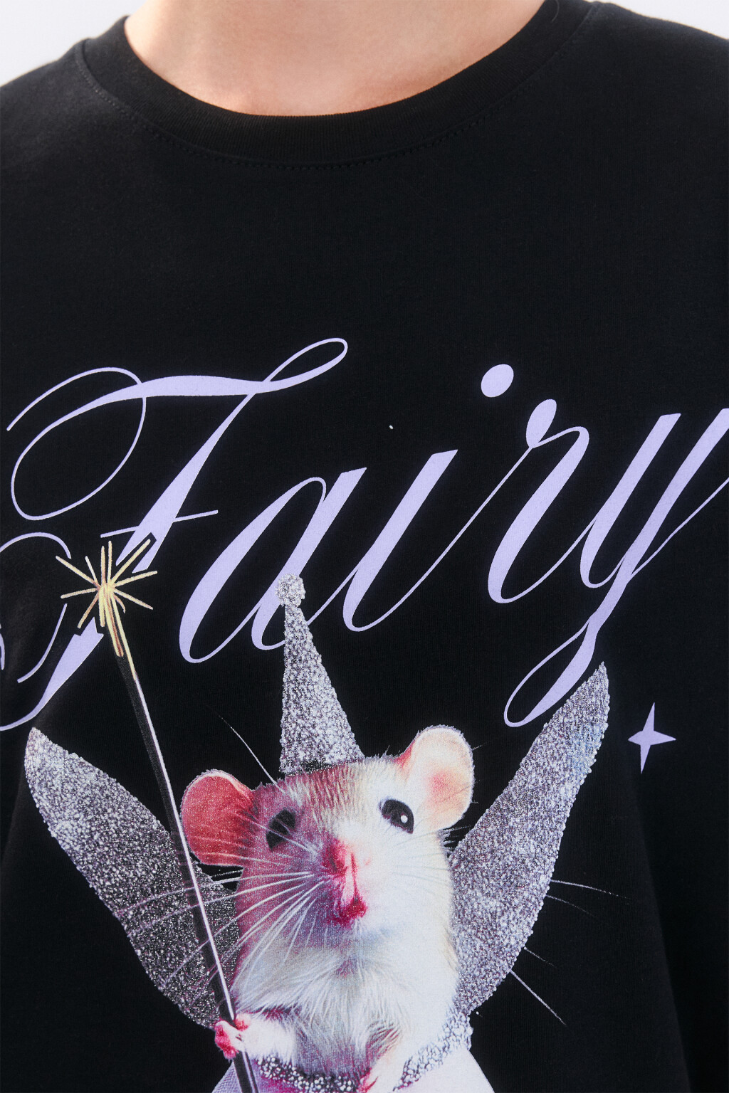 Футболка oversize с принтом - цвет черный - 5