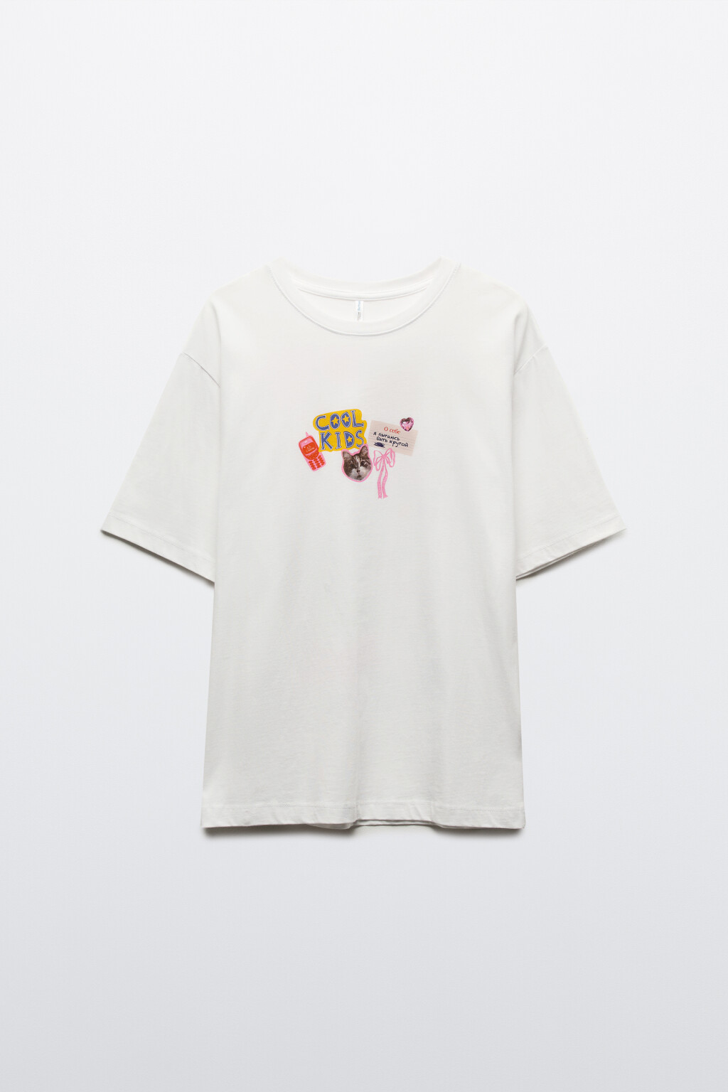 Футболка oversize с принтом - цвет мультиколор - 8