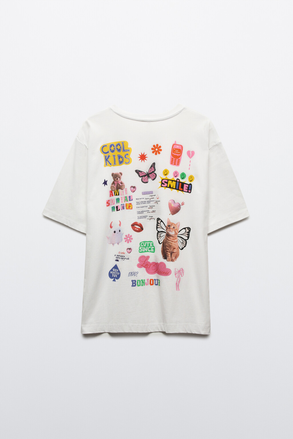 Футболка oversize с принтом - цвет мультиколор - 9