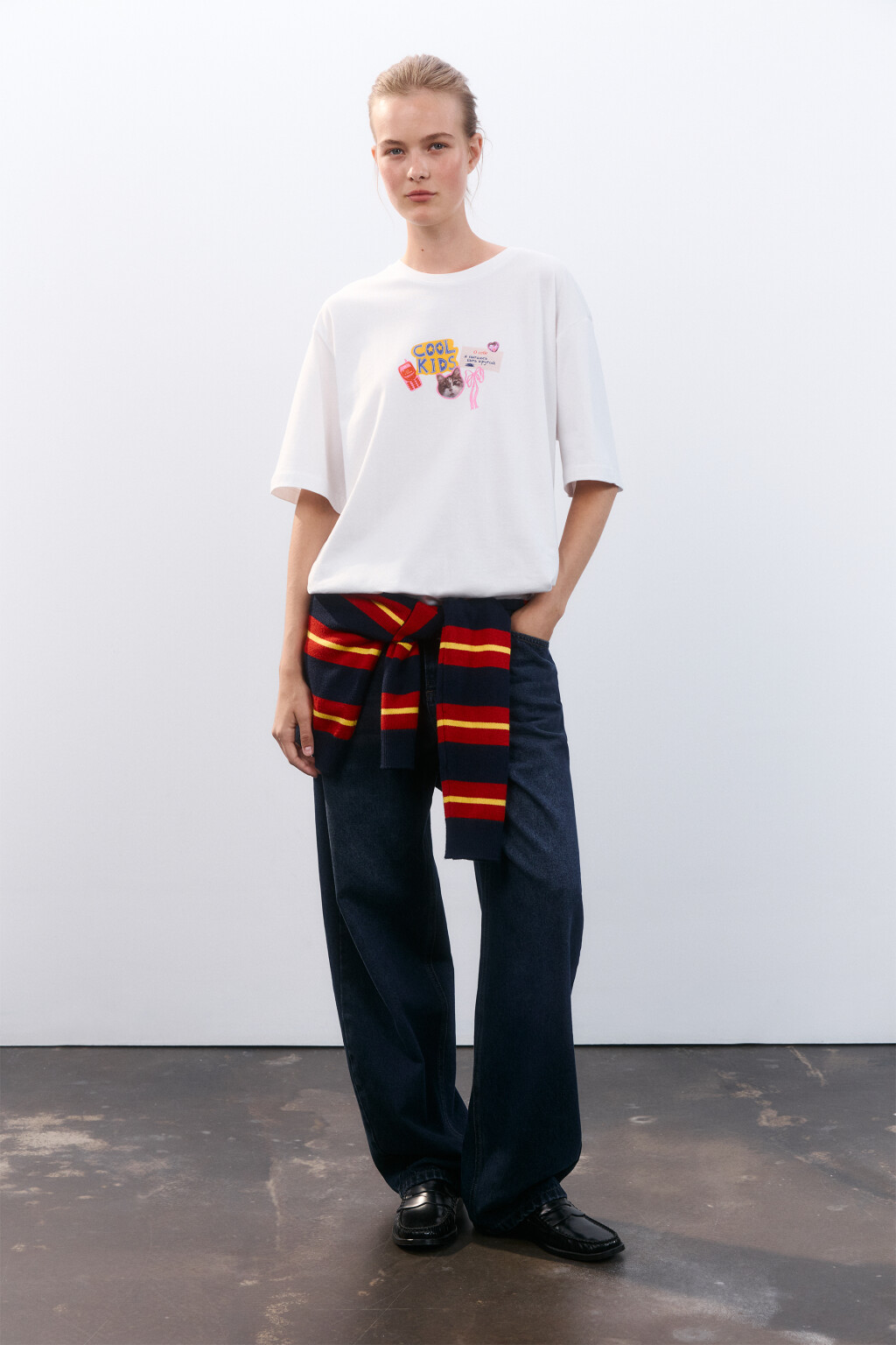 Футболка oversize с принтом - цвет мультиколор - 5