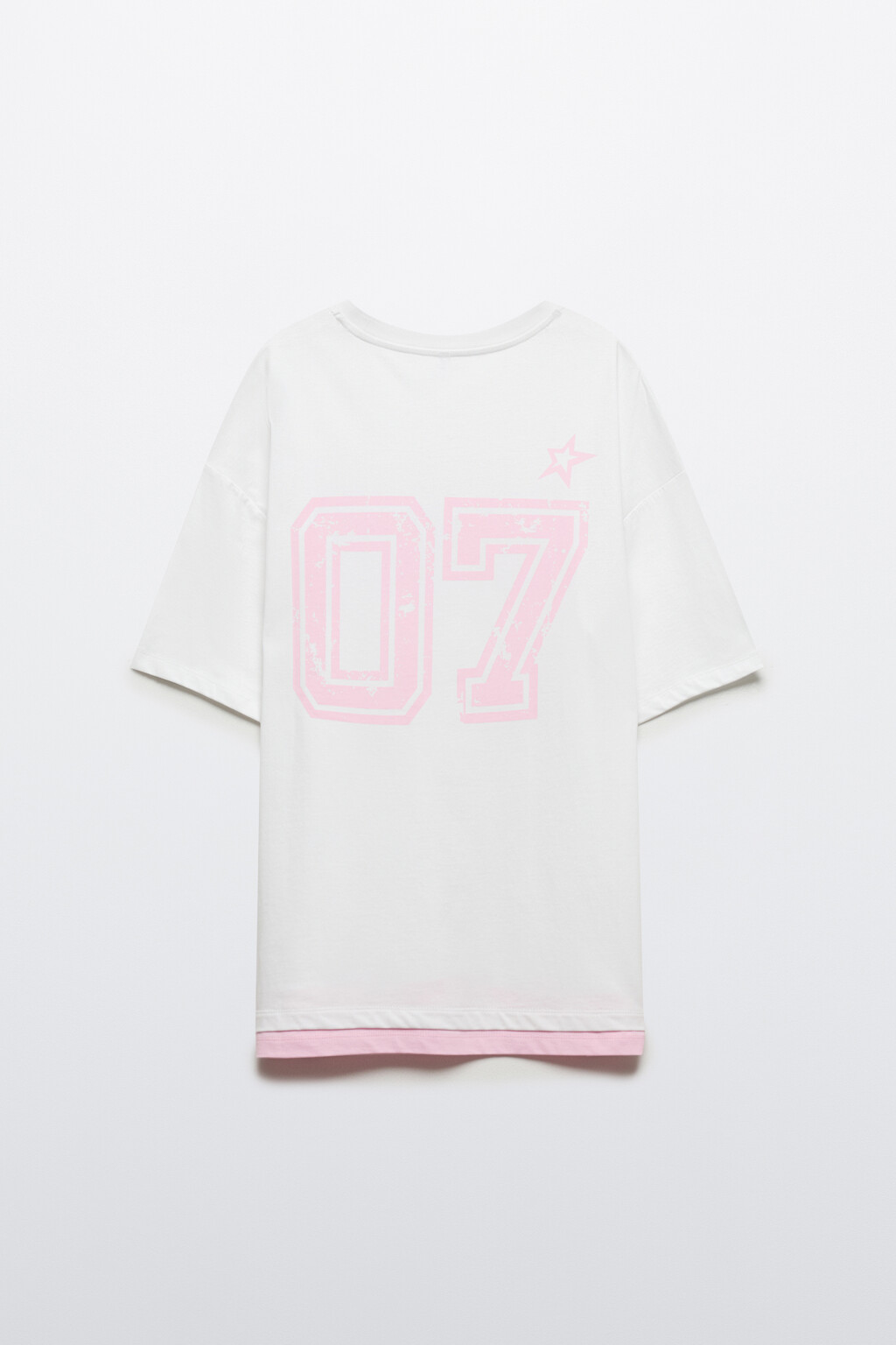 Футболка oversize с принтом - цвет белый - 9