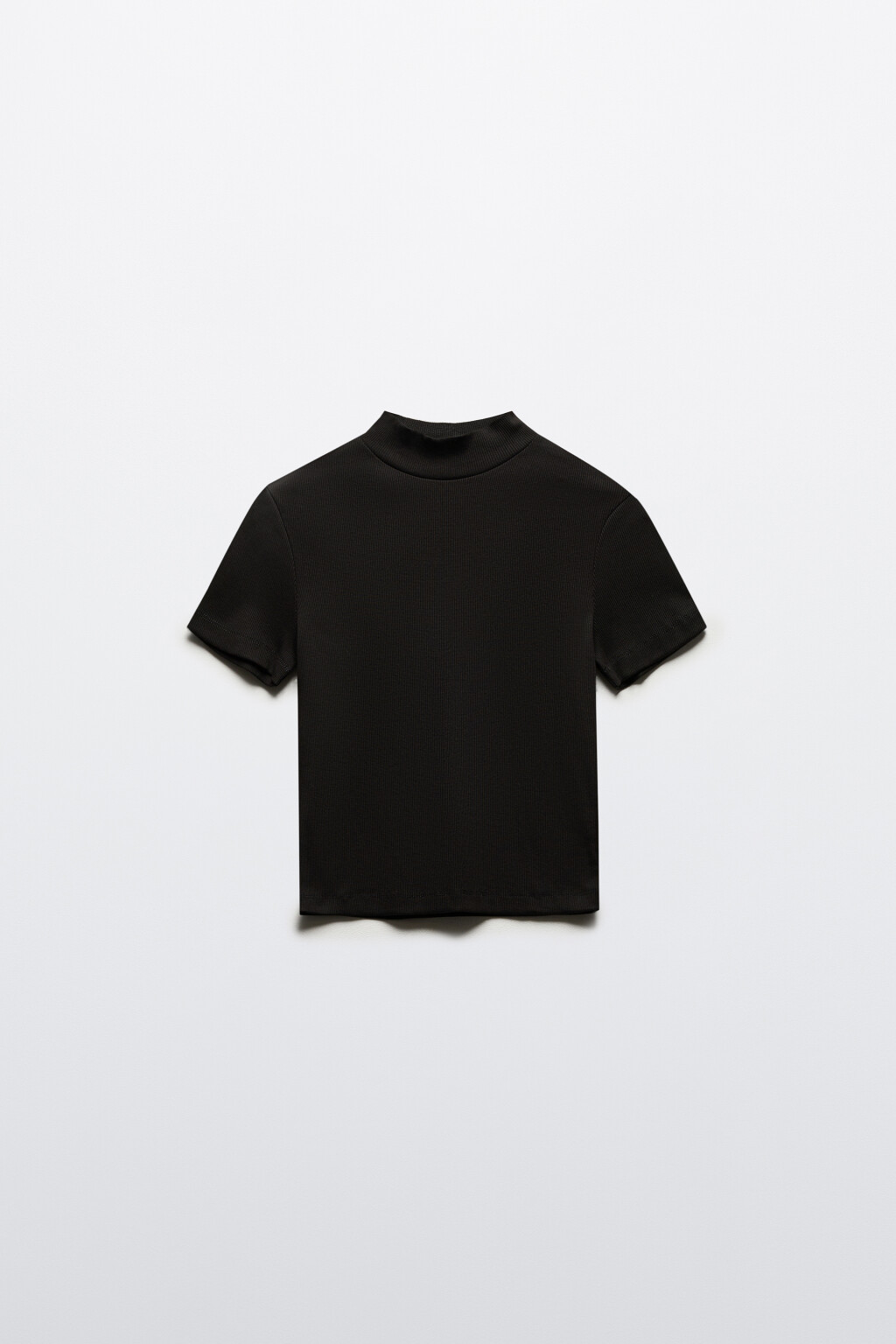 Топ-футболка с воротником-стойкой - цвет черный - 7