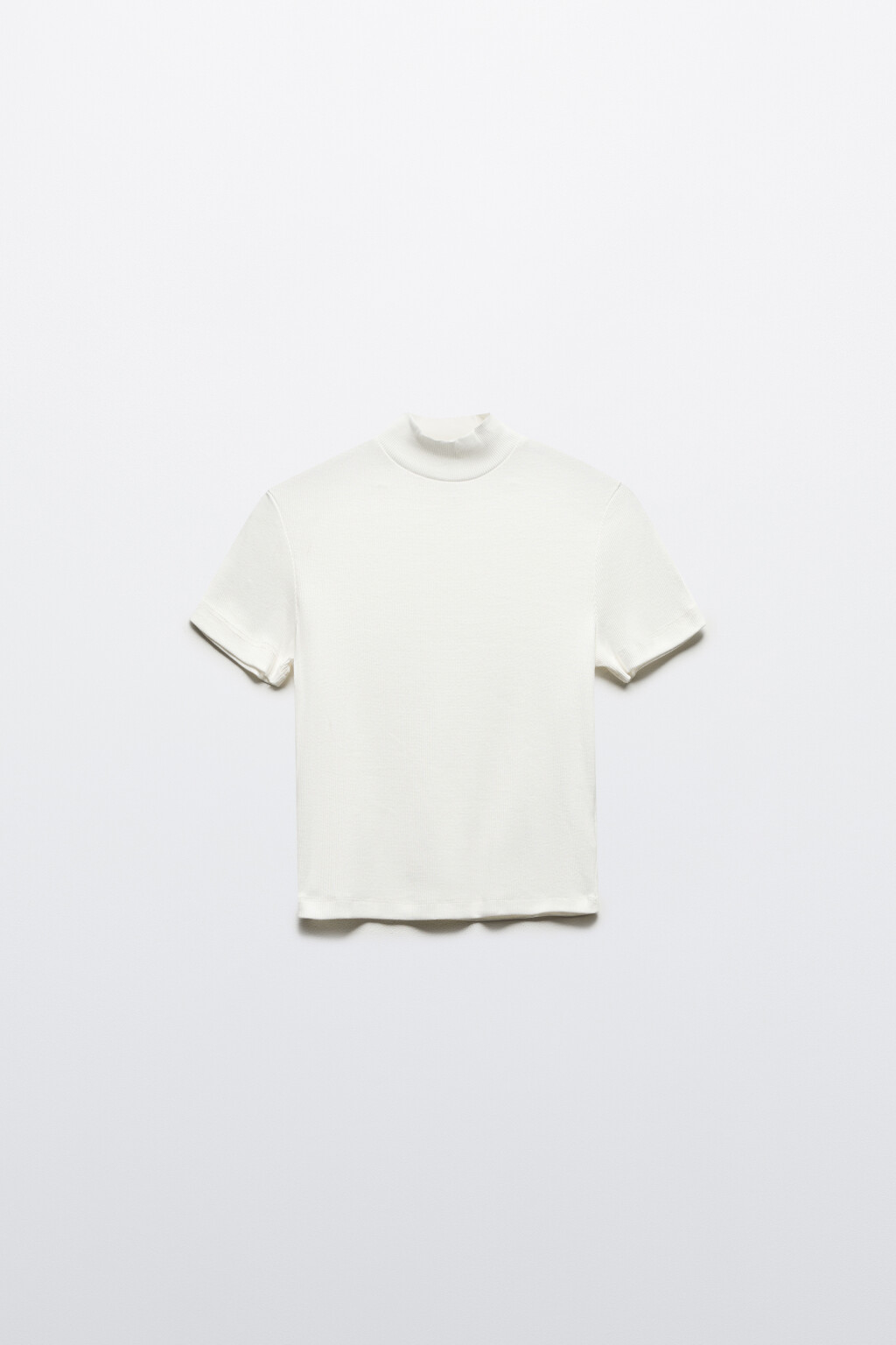 Топ-футболка с воротником-стойкой - цвет молочный - 7