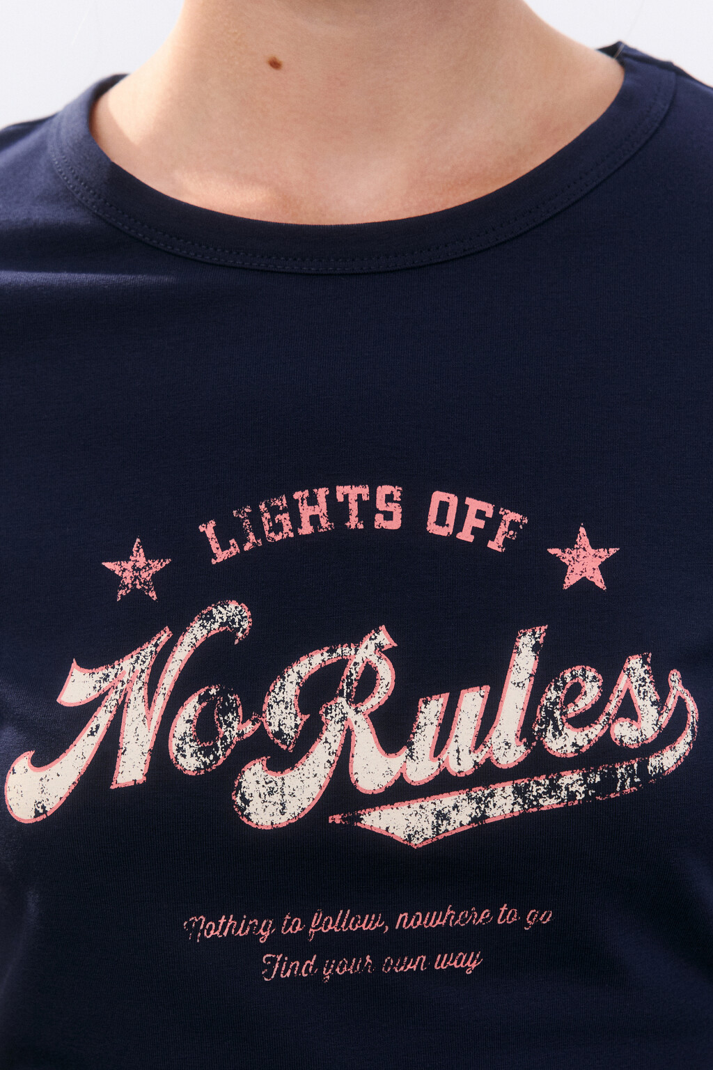 Футболка облегающая с принтом - цвет синий - 5