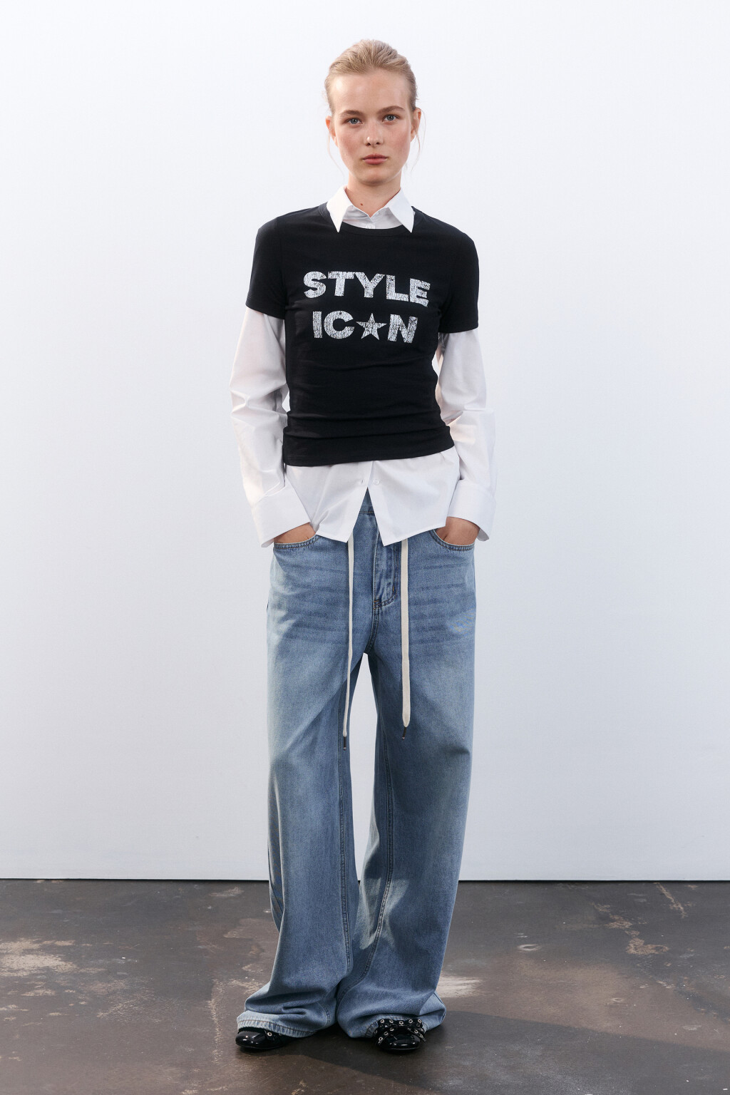 Футболка облегающая с принтом - цвет черный - 5