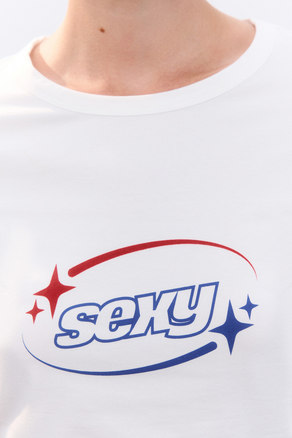 Футболка облегающая с принтом - цвет белый - 6