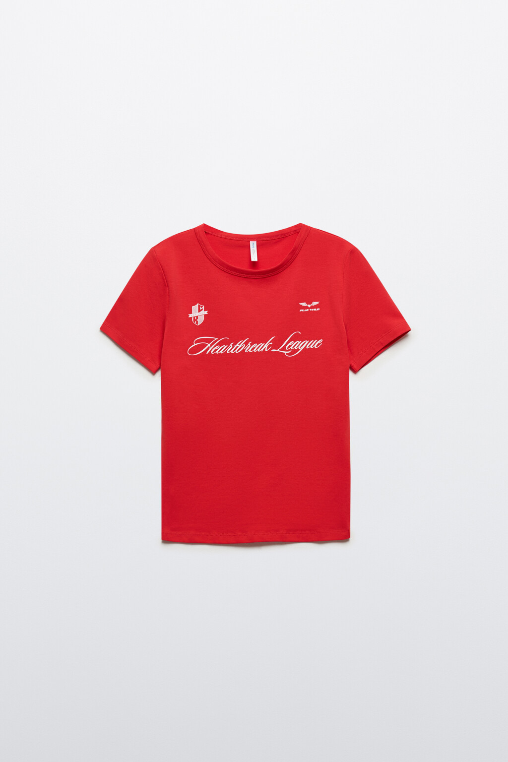 Футболка облегающая с принтом - цвет красный - 7