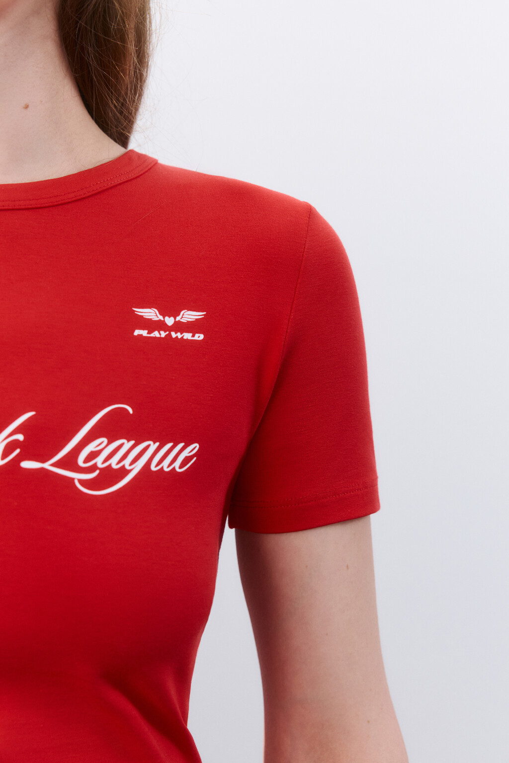 Футболка облегающая с принтом - цвет красный - 6