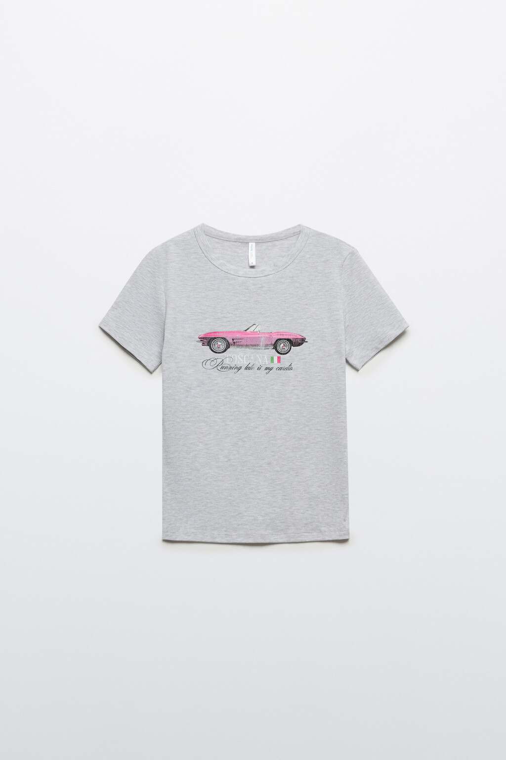 Футболка облегающая с принтом - цвет серый - 8