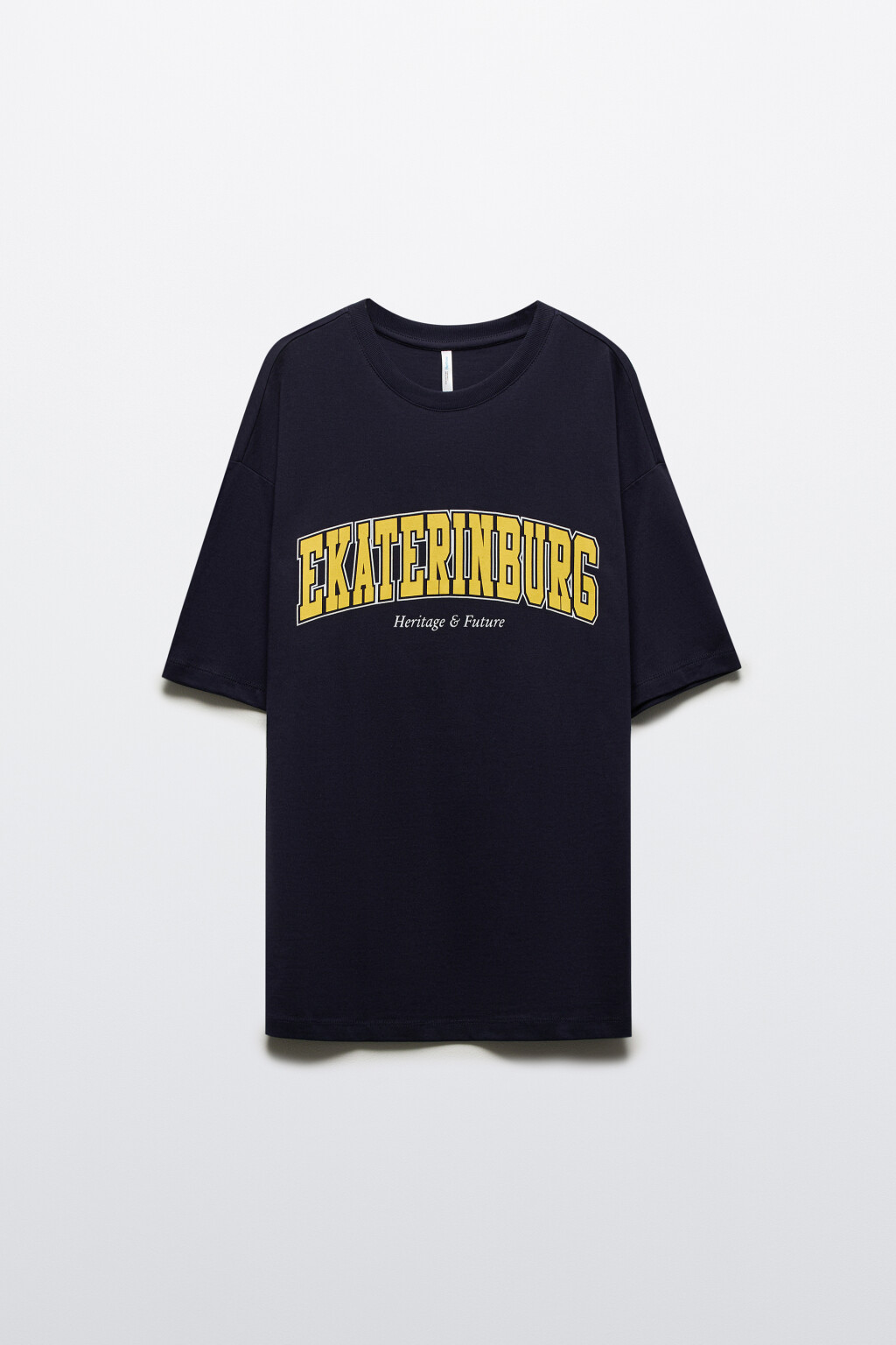 Футболка с принтом-надписью - цвет синий - 7