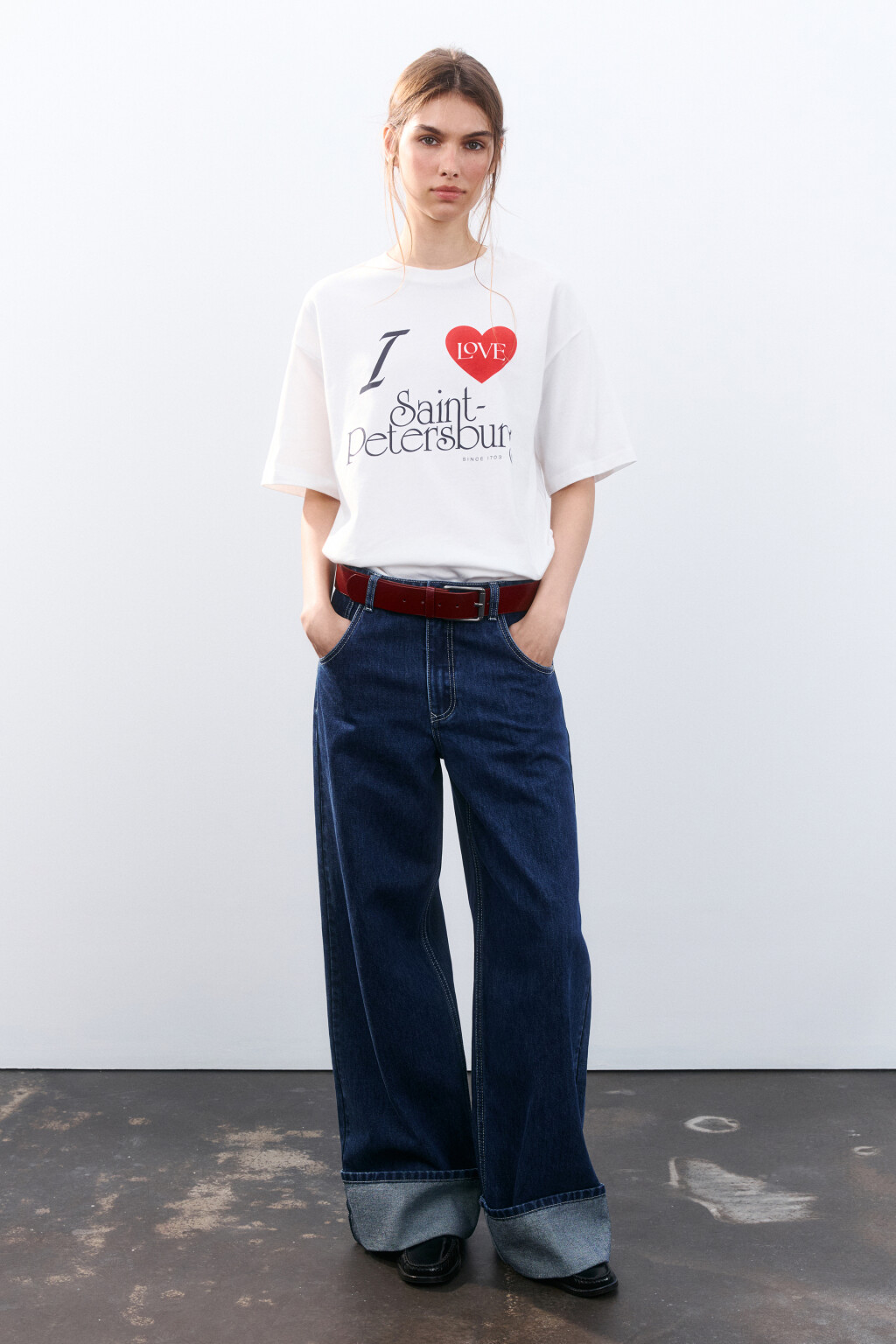 Футболка с принтом-надписью - цвет белый - 4