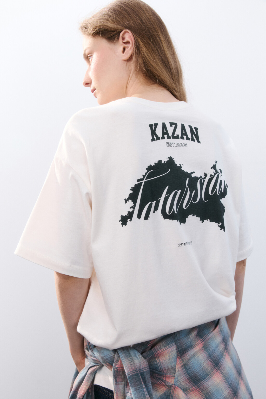 Футболка с принтом-надписью - цвет бежевый - 1