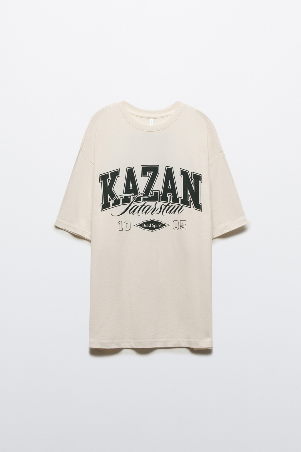 Футболка с принтом-надписью - цвет бежевый - 8