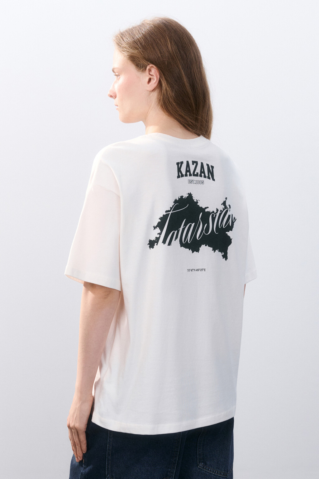 Футболка с принтом-надписью - цвет бежевый - 4