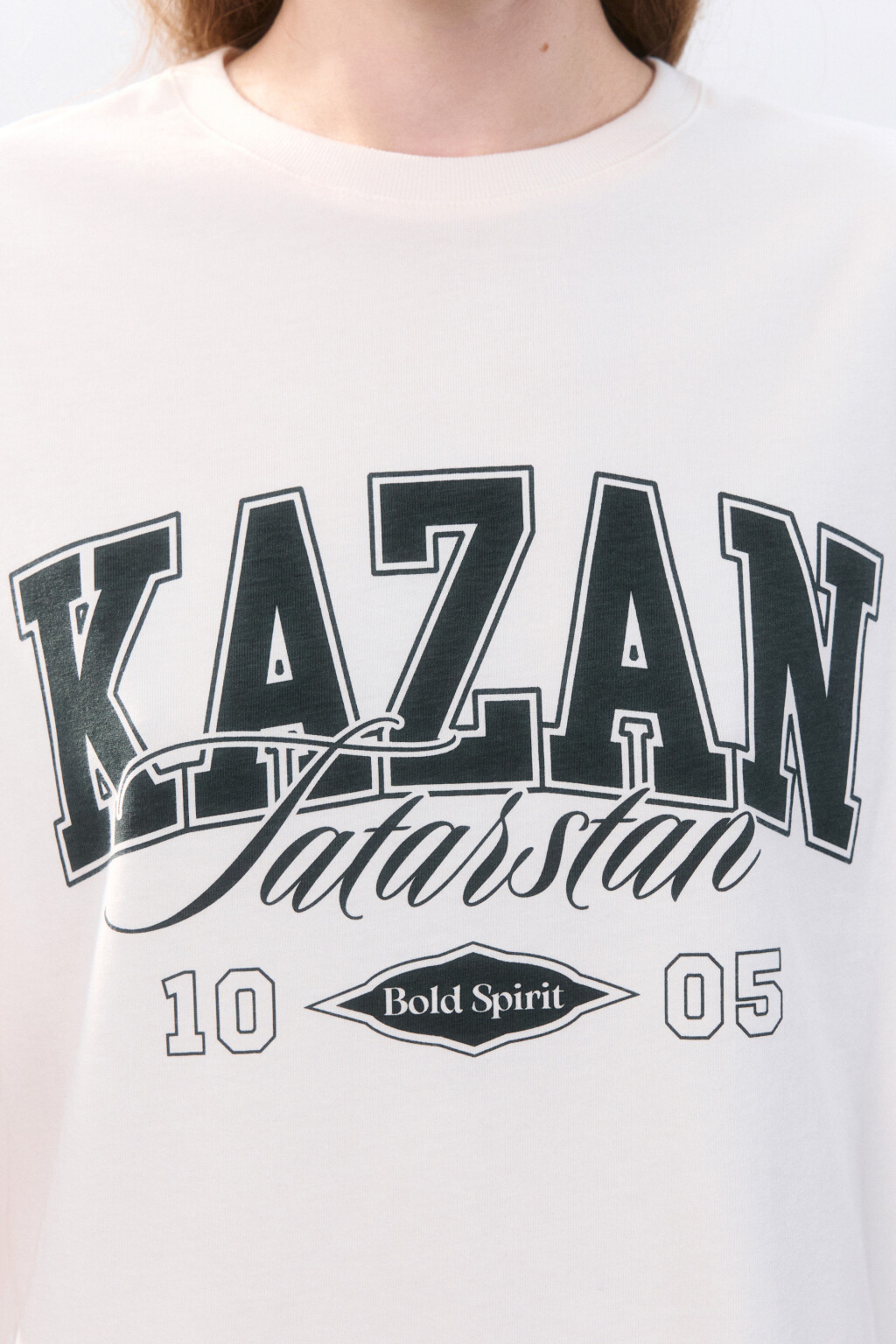 Футболка с принтом-надписью - цвет бежевый - 6