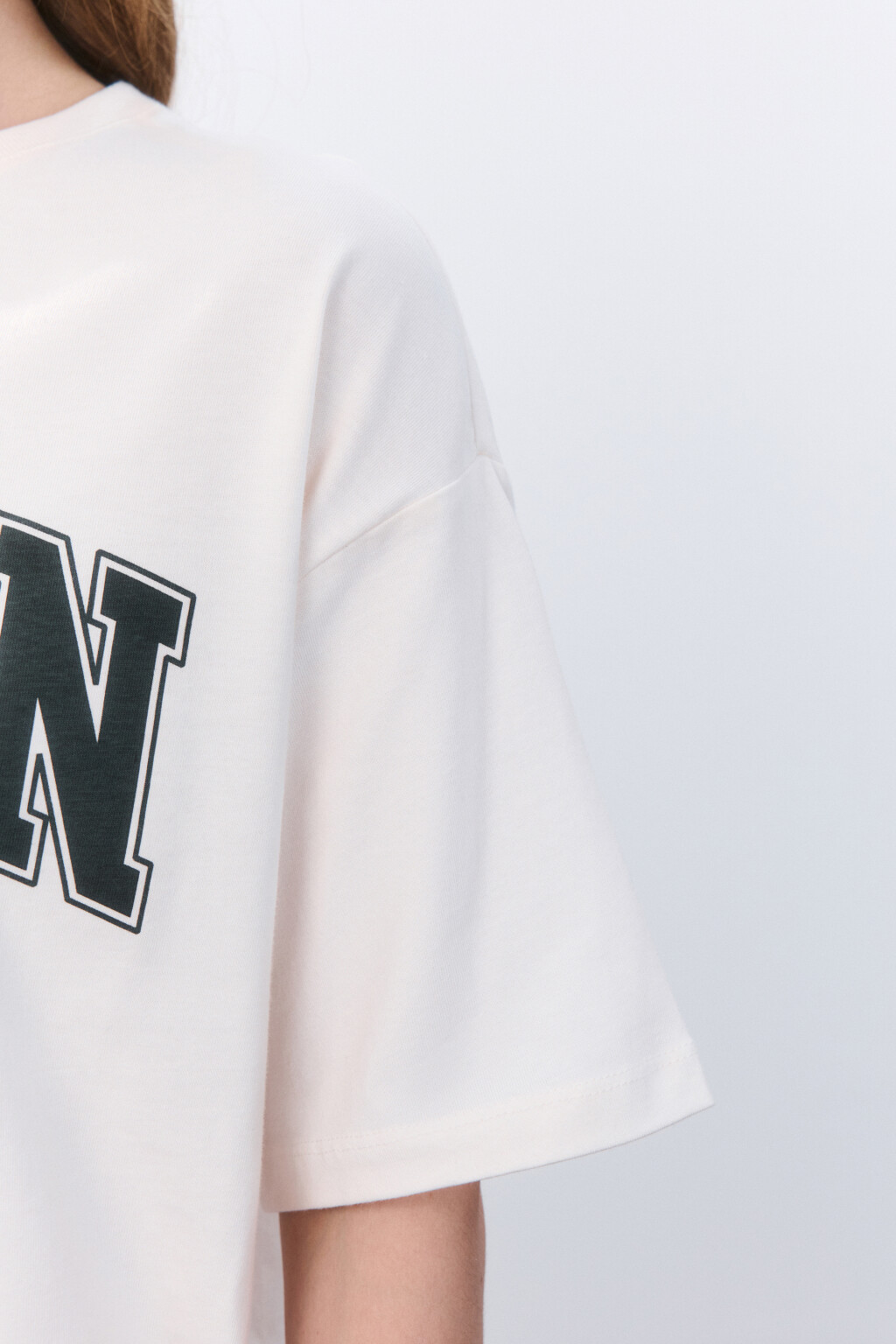 Футболка с принтом-надписью - цвет бежевый - 7