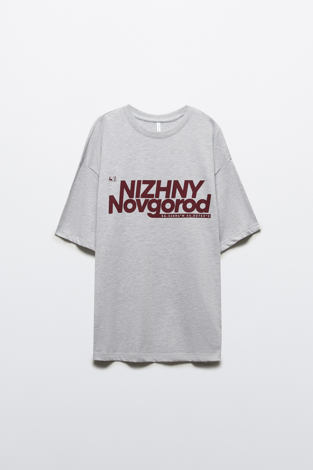 Футболка с принтом-надписью - цвет серый - 7