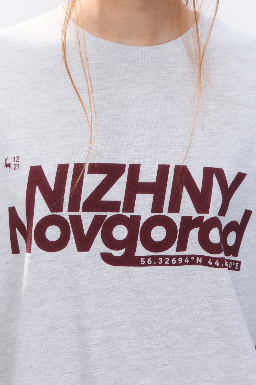 Футболка с принтом-надписью - цвет серый - 5