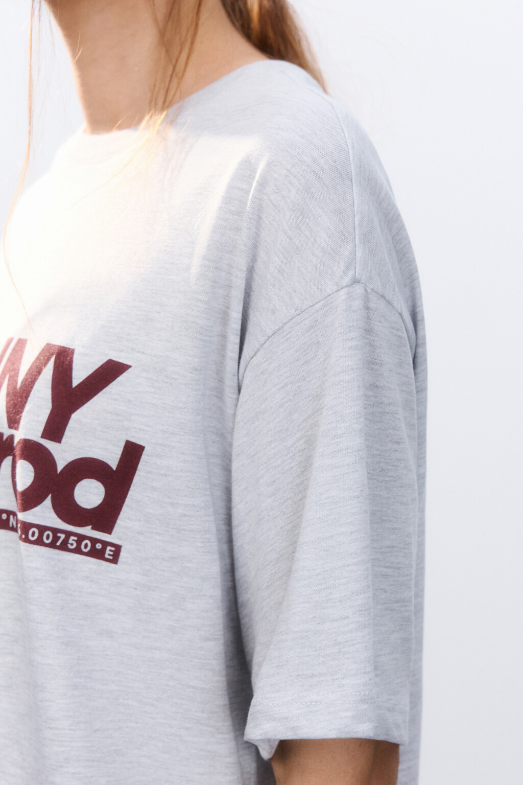 Футболка с принтом-надписью - цвет серый - 6