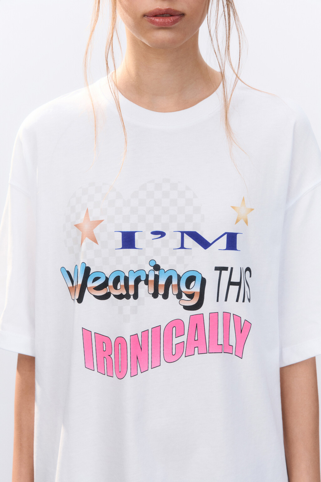 Футболка хлопковая с принтом - цвет белый - 5