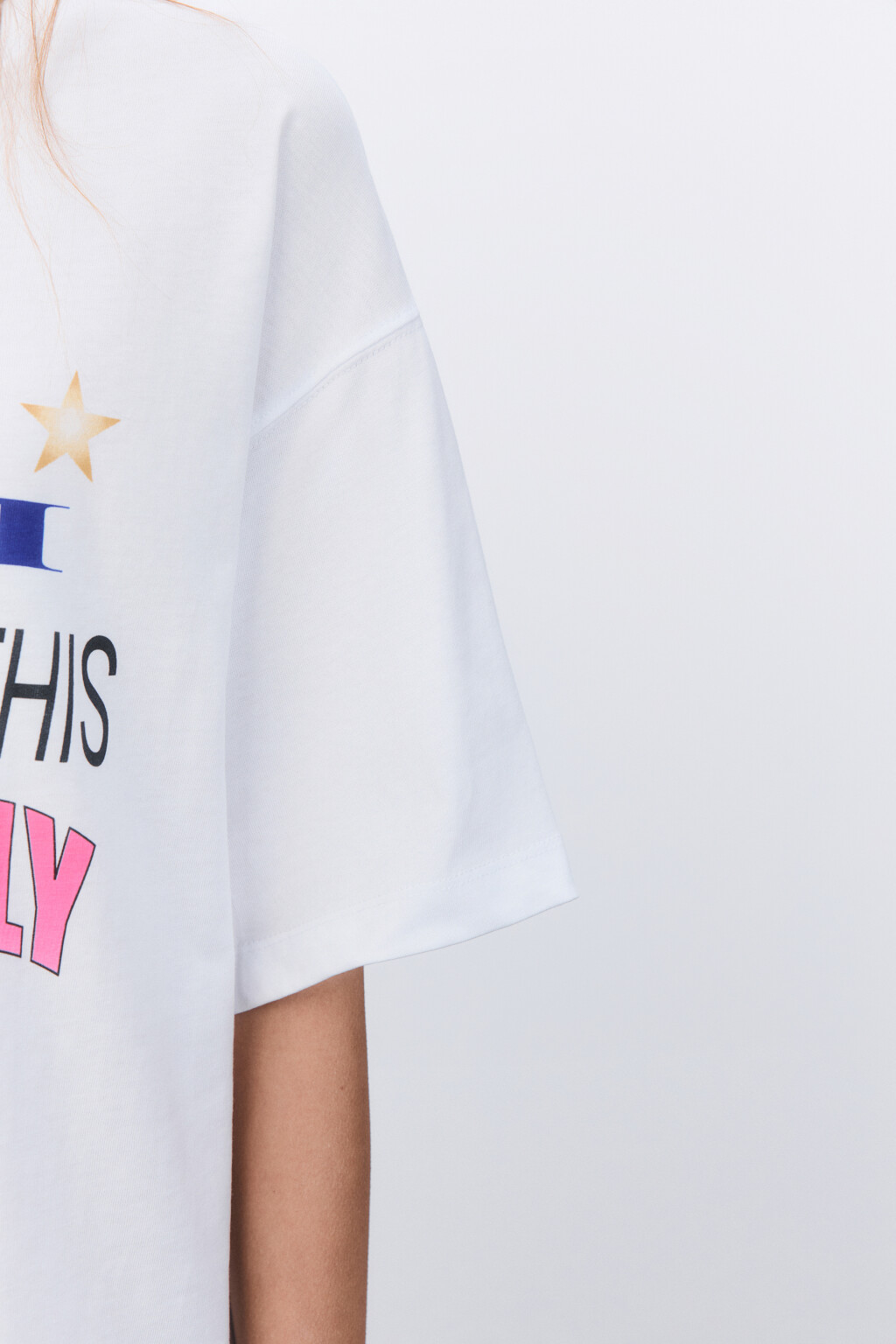 Футболка хлопковая с принтом - цвет белый - 6