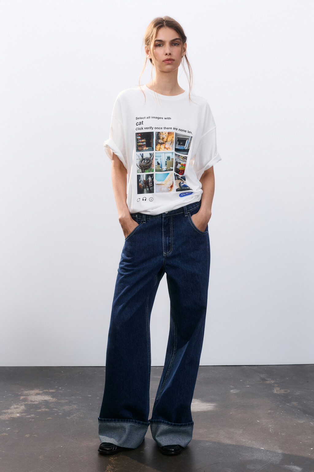 Футболка хлопковая с принтом - цвет белый - 4