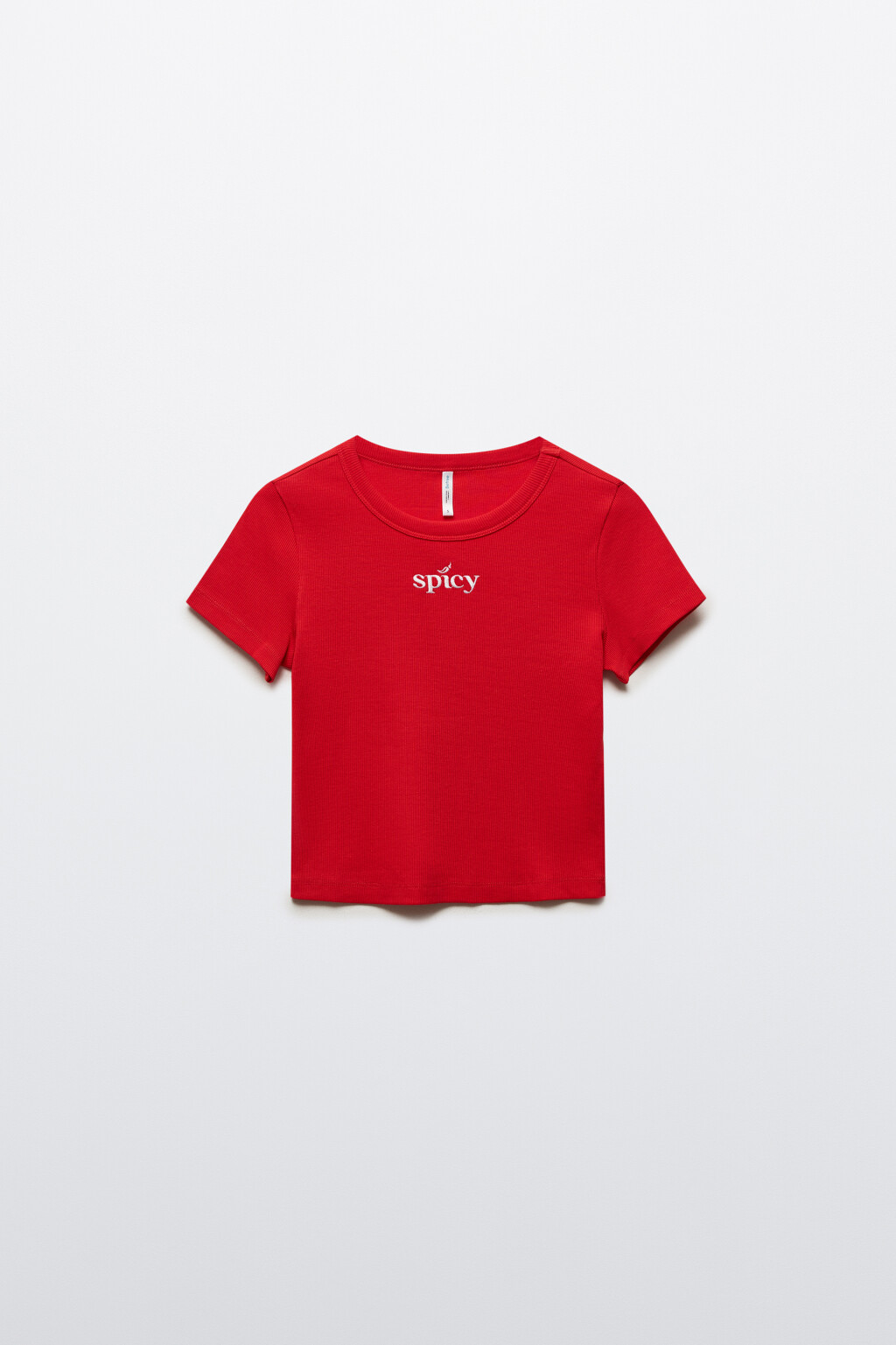 Футболка-топ с вышивкой - цвет красный - 7