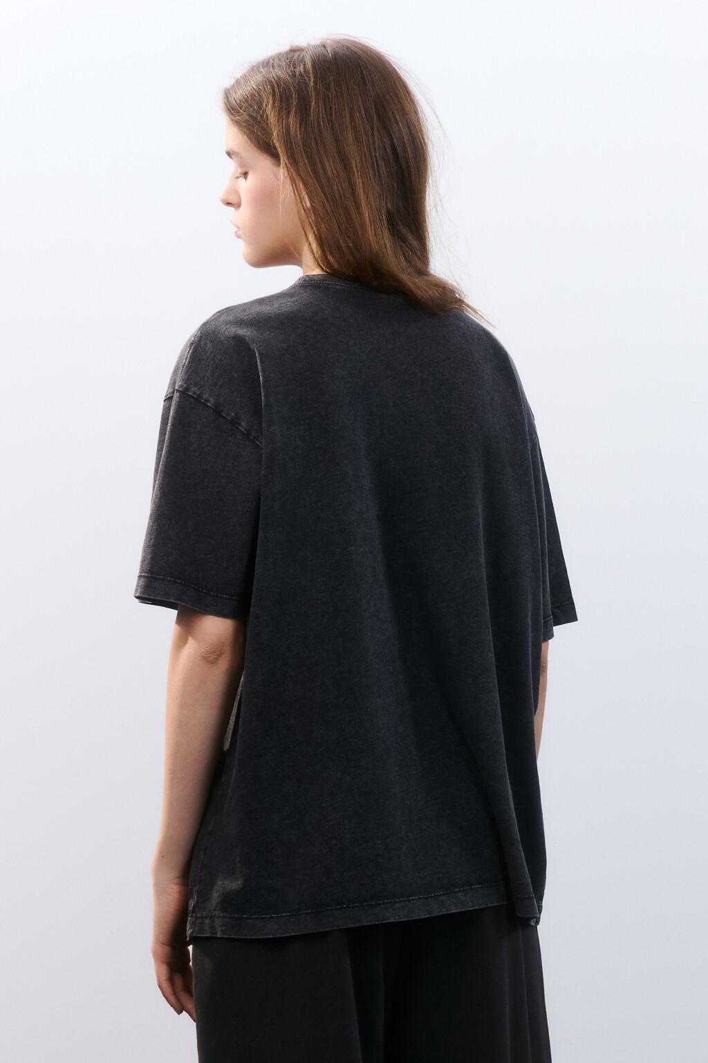 Футболка вареная с принтом - цвет серый - 3