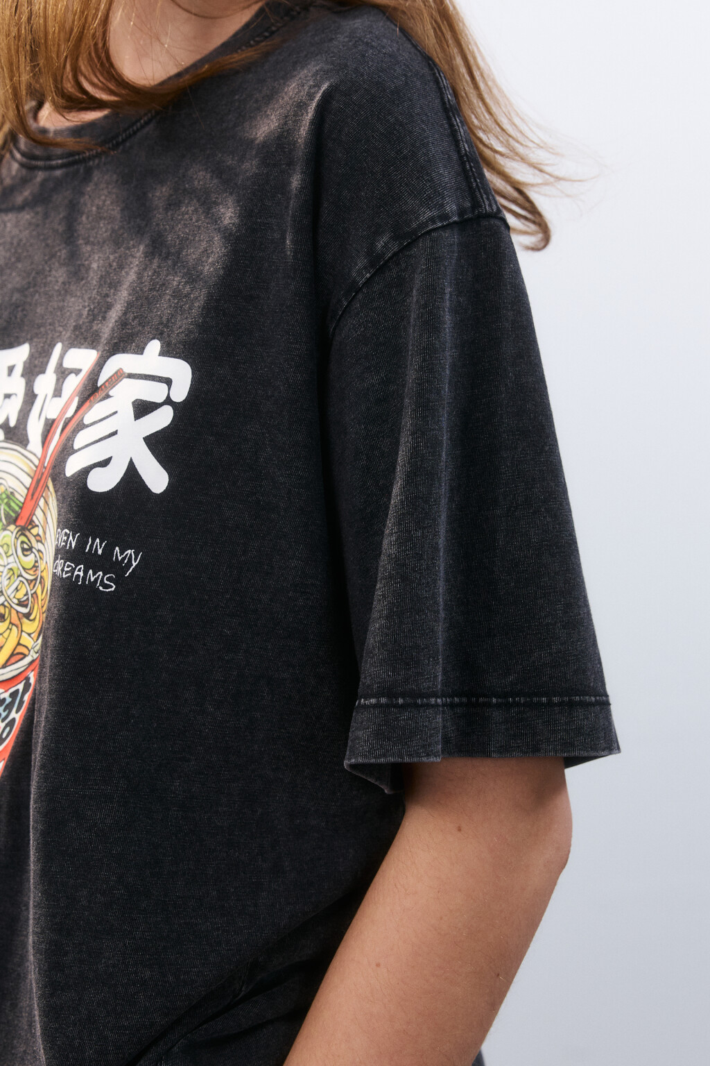 Футболка вареная с принтом - цвет серый - 6