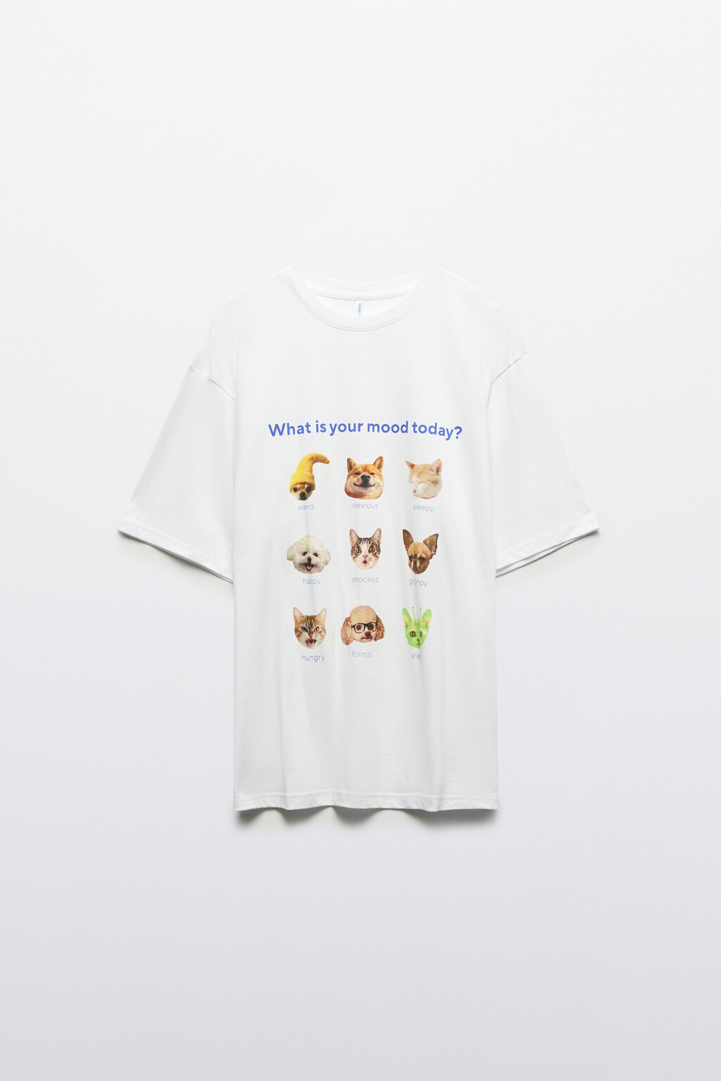 Футболка свободная с принтом - цвет белый - 7