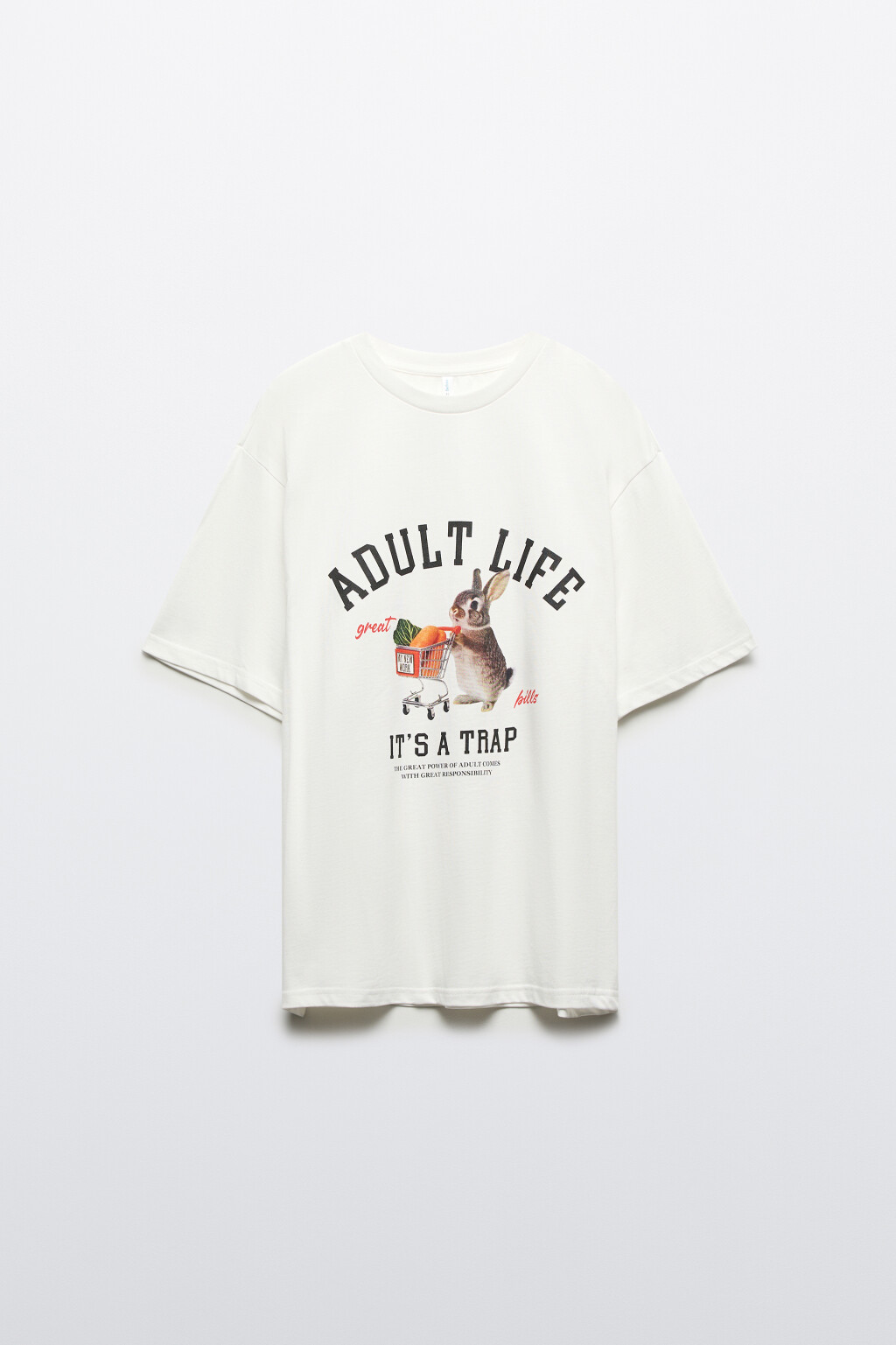 Футболка свободная с принтом - цвет мультиколор - 7