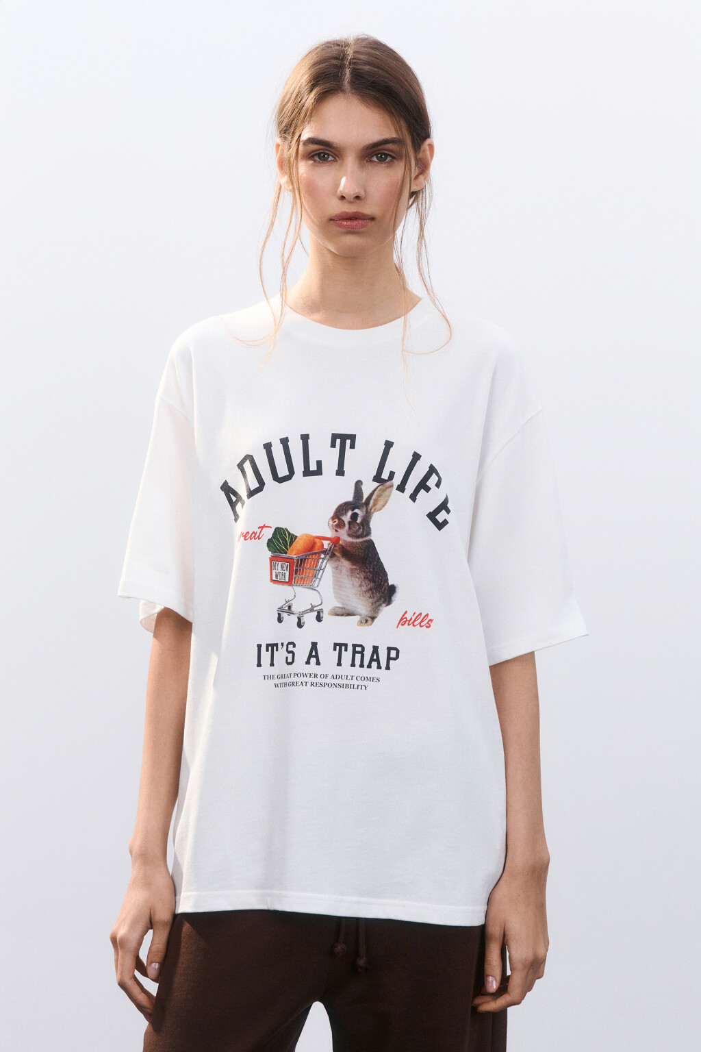 Футболка свободная с принтом - цвет мультиколор - 2