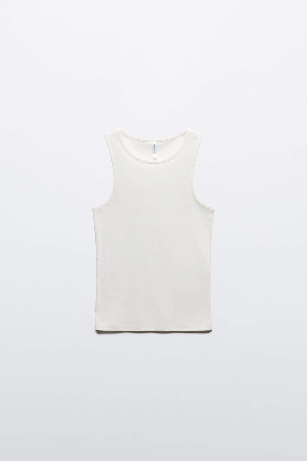 Майка из гладкого трикотажа - цвет белый - 7