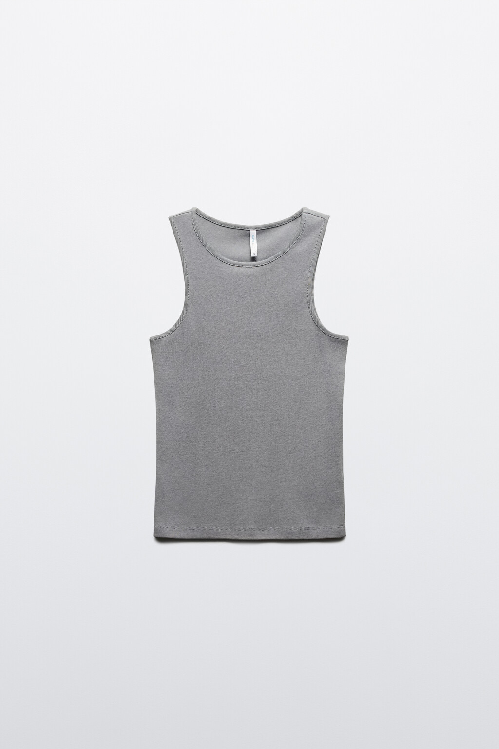 Майка из гладкого трикотажа - цвет серый - 7
