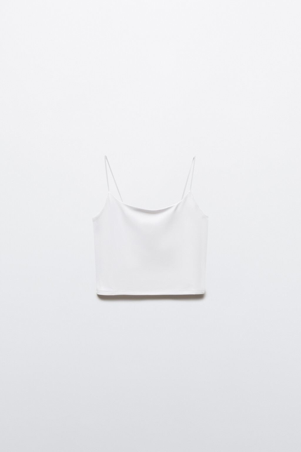 Топ-майка на тонких бретелях - цвет белый - 7
