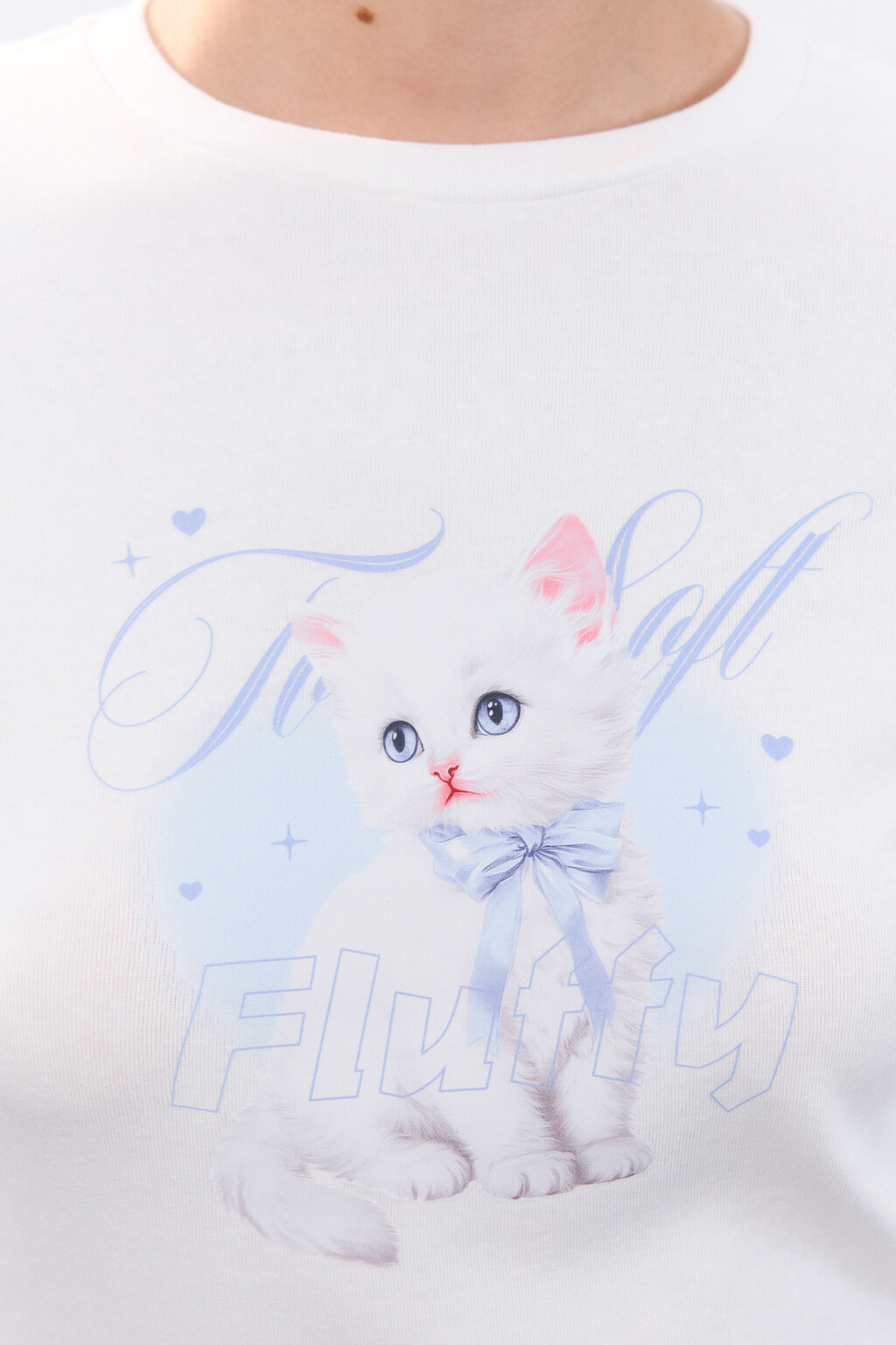 Лонгслив с принтом и бантиками - цвет белый - 6