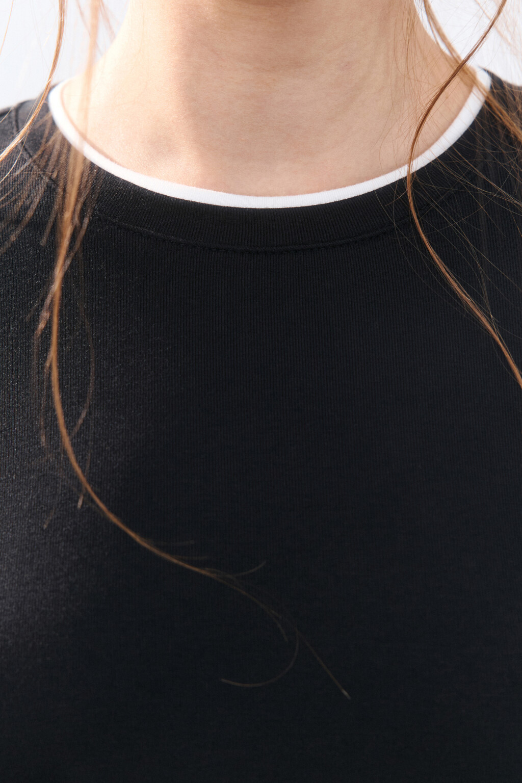 Лонгслив вискозный с двойными рукавами - цвет черный - 5
