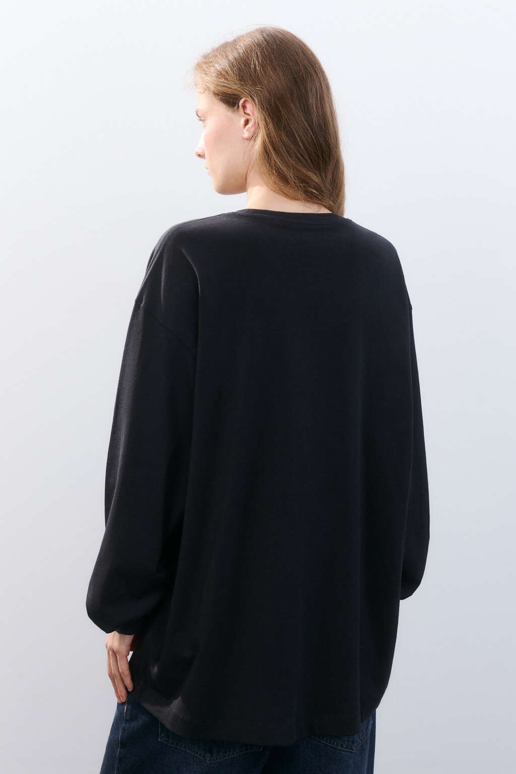 Лонгслив с университетским принтом - цвет черный - 3