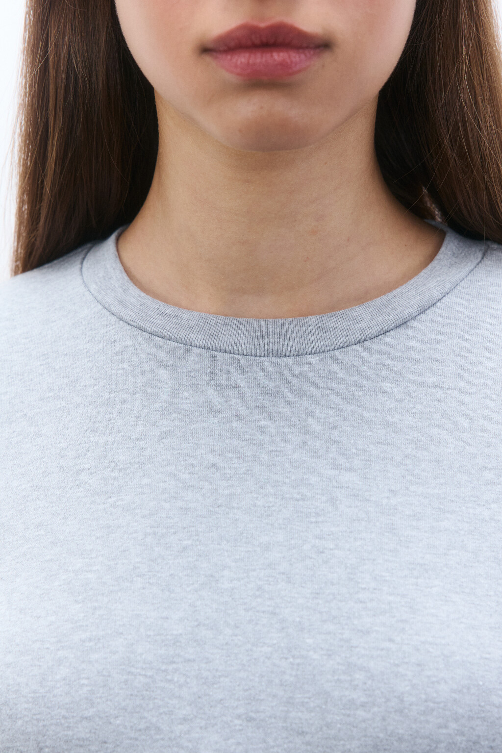 Лонгслив облегающий с оборками - цвет серый - 5