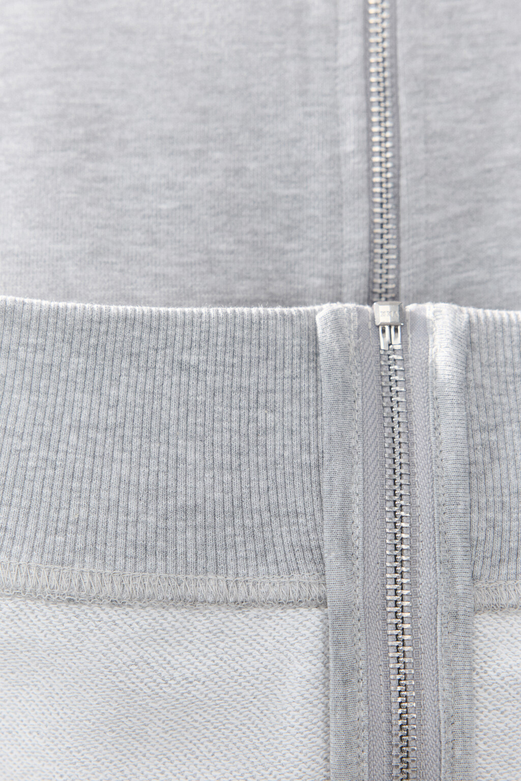 Худи-зипка укороченная с капюшоном - цвет серый - 7