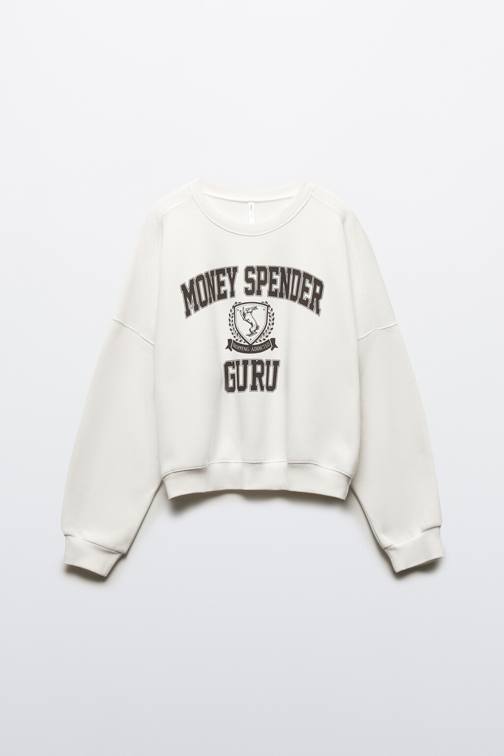 Свитшот утепленный с принтом - цвет белый - 9