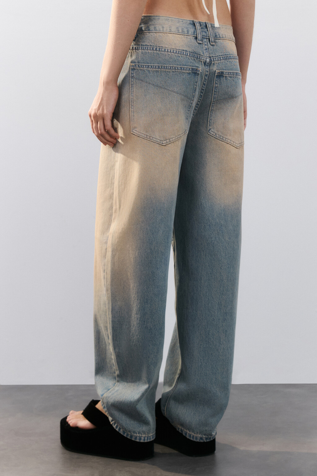 Джинсы barrel fit со средней посадкой - цвет коричневый - 3