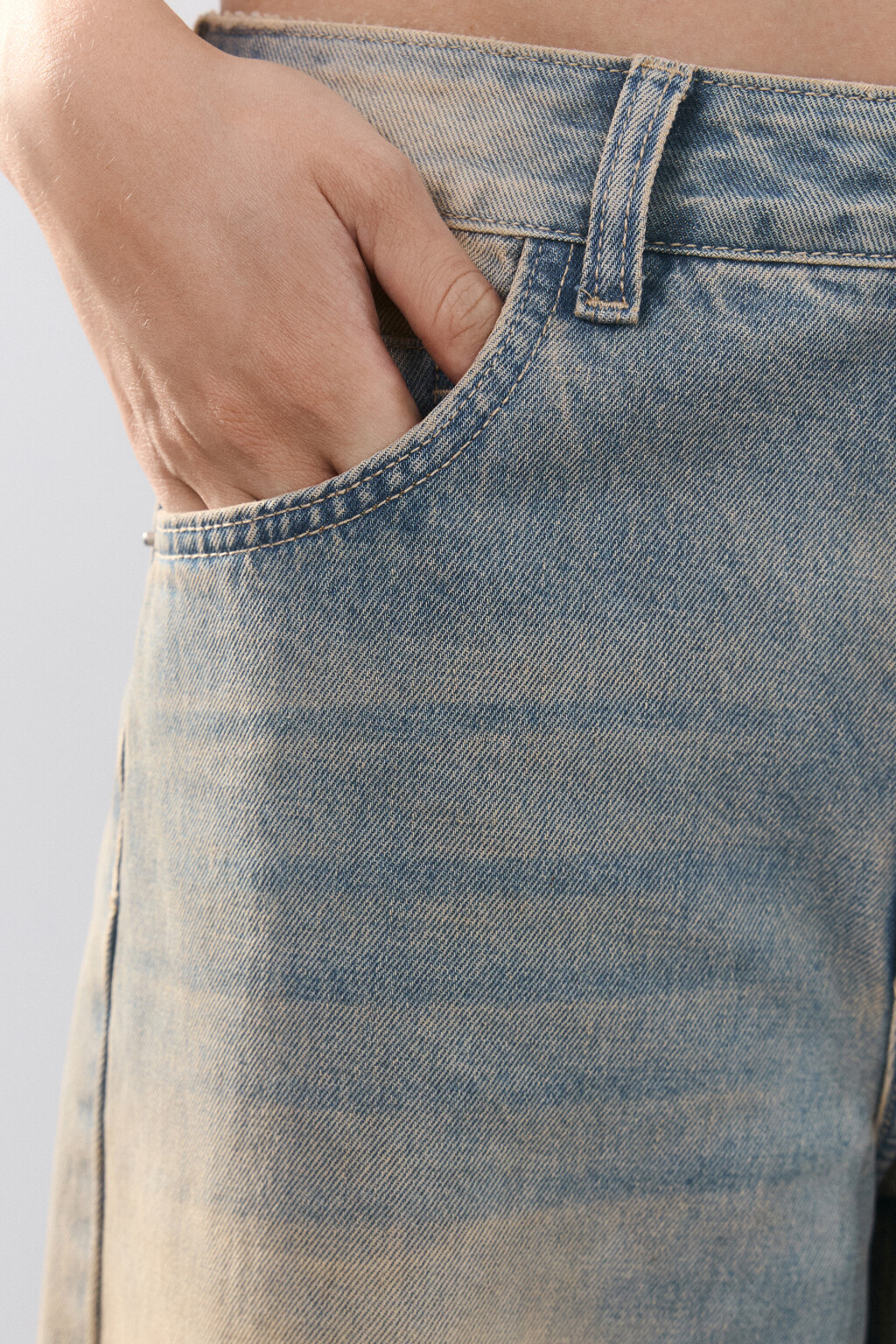 Джинсы barrel fit со средней посадкой - цвет коричневый - 6