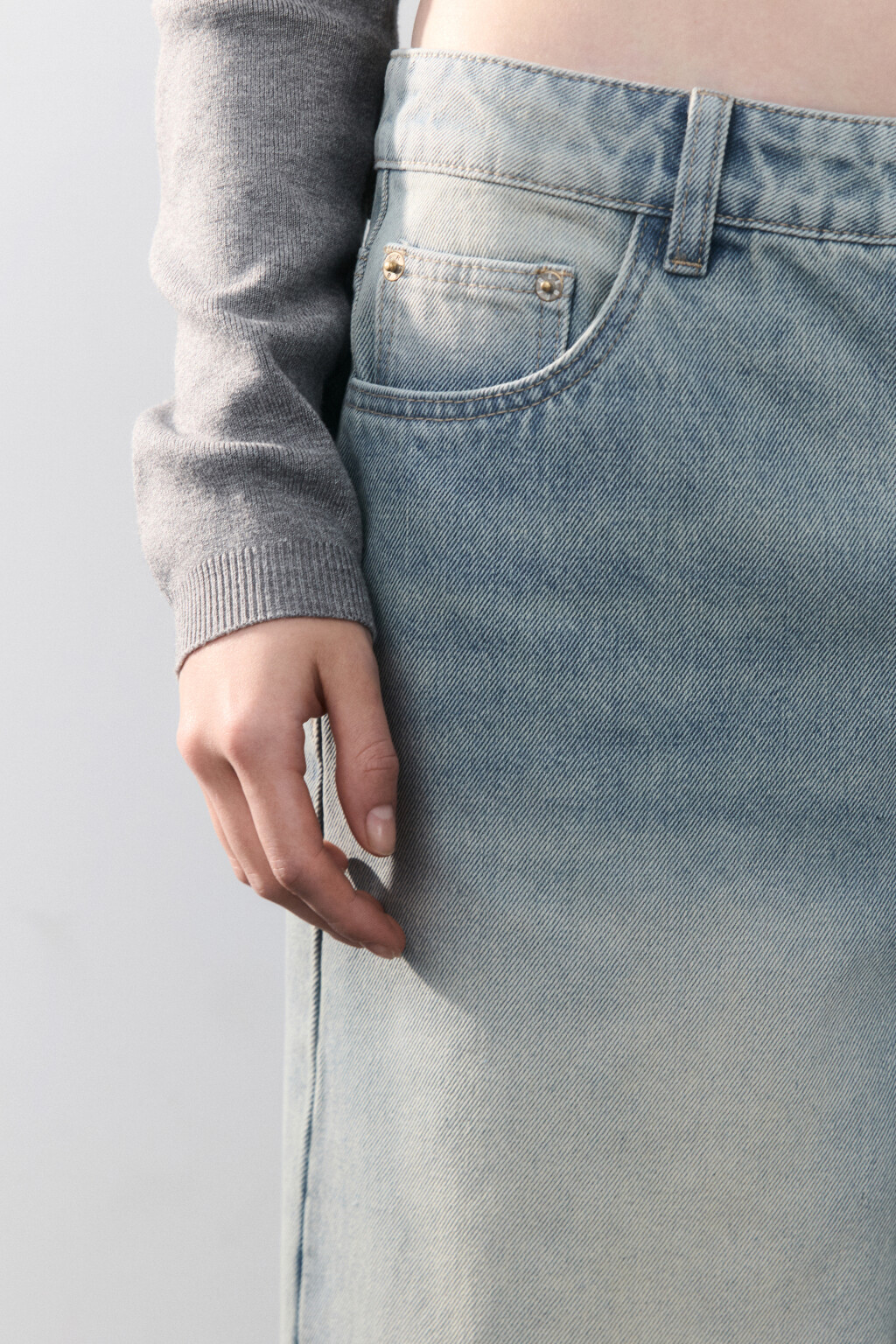 Джинсы baggy fit со средней посадкой - цвет синий - 5