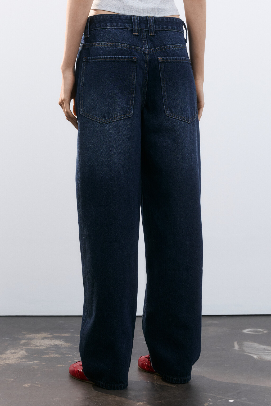 Джинсы baggy fit со средней посадкой - цвет синий - 3