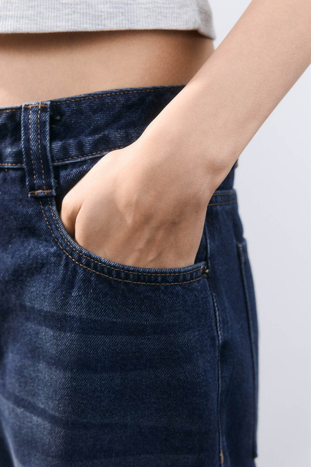 Джинсы baggy fit со средней посадкой - цвет синий - 6