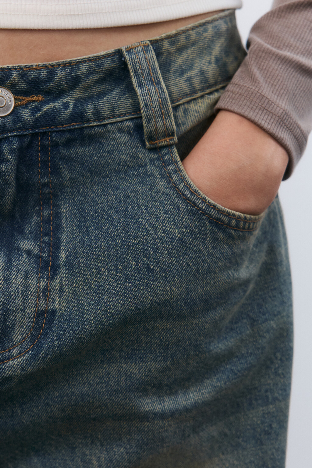 Джинсы baggy fit со средней посадкой - цвет синий - 6